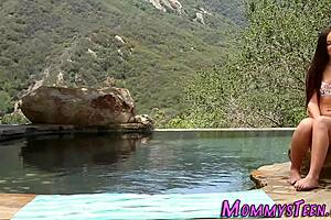 what if petite teen got her first milf lick session?