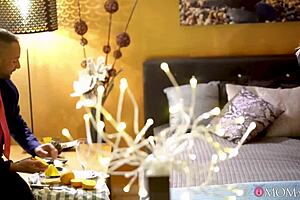 cheating blonde milf fucks bellboy while calling husband