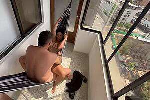 Hardcore big ass latina whore balcony fucked cumshot