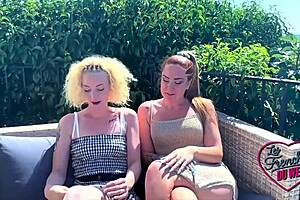 Lyia and Stella these French sluts share cock and pussy so hot