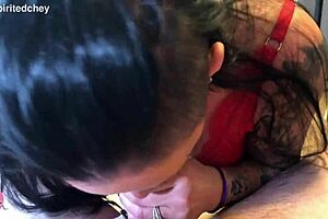 pov: teasing brunette milf with big tits deepthroats your throbbing cock 😏