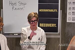 post orgy, kenna james, reagan foxx and crew chat lesbian fun backstage