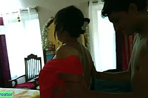 Indian beauty madam takes massive interracial creampie pounding