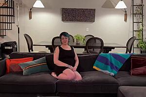 Curvy milf next door seduces during naughty photoshoot casting