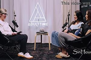 shay sights and reagan foxx share a casual backstage interview chat