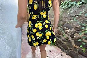 french amateur brunette sneaks under desk for first club waitress blowjob