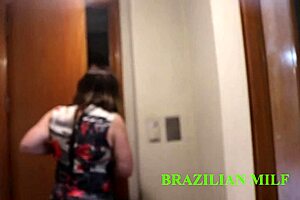 my stepmom watches me shower and begs raw fuck