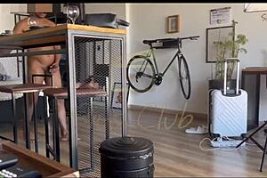 Horny milf's pink pussy wrecked by 24cm black cock as cuck husband films