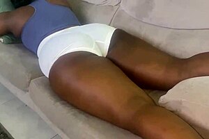 slamming my fat ebony stepmoms huge latina ass right in the living room