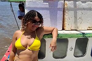 i let my cuck husband watch bbc creampie my juicy pussy on boat