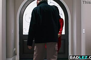 big tits italian milf cheats on hubby with petite lesbian