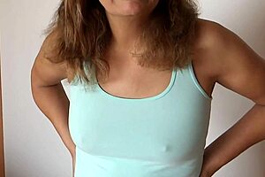 latin mature wife masturbates hairy pussy moans orgasms begs cock cum on tits