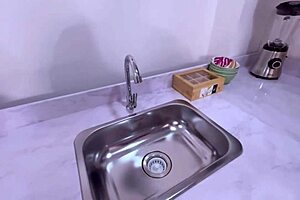 Big ass Latina MILF rides repairman's cock machine