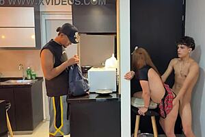 neighbor's distracted so i fuck his wife super hard now