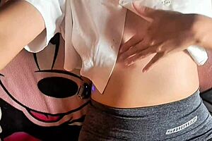 Shy Asian college girl strips timidly then gets fucked hard on homemade amateur video with dirty talk