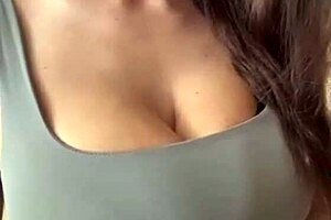 Young 18+ Neighbor Bares Massive Tits in Homemade Tease