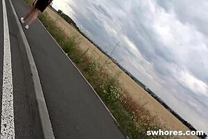 Dirty dads hunt street whores for hardcore car fucks