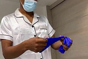 Horny doctor face fucks skinny colombian teen patient's tight pussy deepthroat