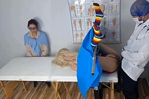 madura takes half-sister to kinky gyno for pussy exam and creampie surprise?