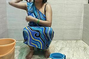 Stepmom Screams As Stepsons Cock Fills Her While She Cleans Clothes!