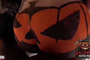 agatha brazilian milf mama fucks bbc in halloween jack olantern