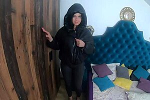 cum on leather leggings and those broken heels