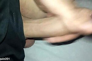 Novinho flaunts his huge cock close-up