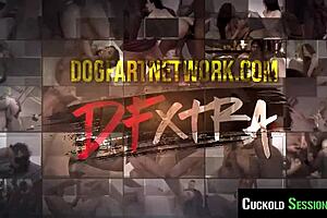 Brittany Andrews Cuckold Takes Two Cocks Every Hole Deepthroat Doggie