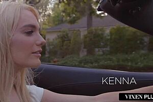 Vixenplus Kenna James' First Gaping Anal Backstage Cowgirl Spooning