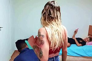 TIA FUCKS SOBRINHO In Front Of Net Guy Quickie