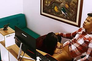 a delicious office fuck with curvy latina big ass milf