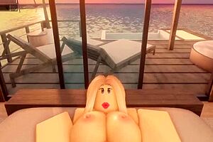Roblox teen slut fucked by stepdad at beach!!