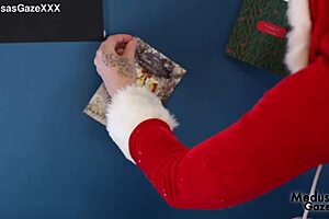 scarlett moans over early christmas cock tease