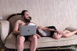 stepmom slips onto stepson's cock by accident christmas creampie ride