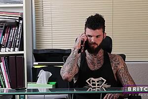 bossy brittany andrews pegs brandi mae's huge asshole with strap-on dildo