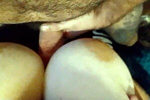 Busty Italian Mature Chokes on Monster Cock in Oily Big Natural Tits Titty Fuck!