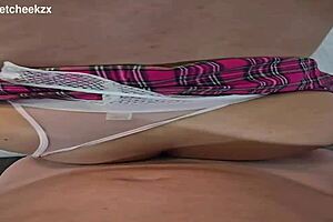 Plump Schoolgirl Uniform Cam Whore Spreads for Deep Anal Toy Penetration and Spitting!