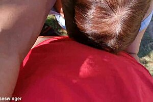 milf drops to knees for pov outdoor country blowjob 😍🍆