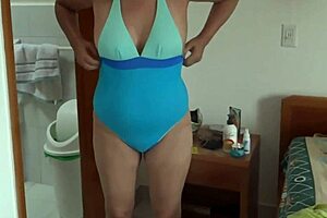 i flash my huge latina tits at beach then finger wet pussy for stepson cock 👅