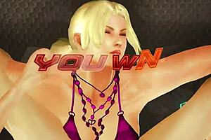 nina endures another pounding from the dominant mature latina woman in fantasy lezdom fight