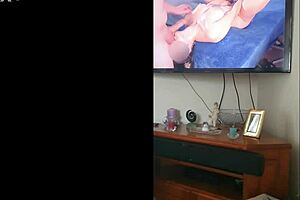 master puts his bitch through deepthroat practice to unload right in her neck