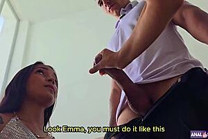 emma and leo visit dr kathylee office for anal training threesome spit deepthroat