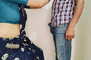 stepmom sucks stepson's hard cock on school way then doggy creampie