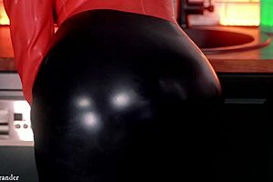 latex rubber fetish milf huge tits oiled curvy ass juicy pussy slutty secretary!