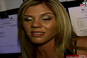 skinny blonde slut creampied after pounding