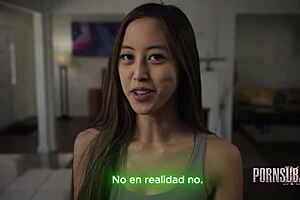 Petite Latina milf seduces with big ass creampie taboo