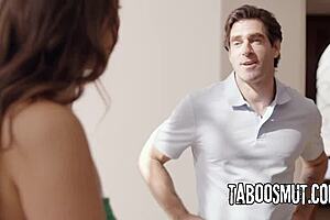 so this cheating wife bella rolland just spreads wide for the ac repairman pounding her doggystyle