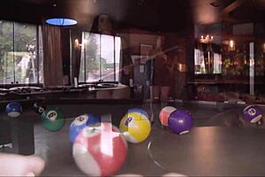 playing pool with milf luiza ambiel led to hot interracial big ass moaning sex