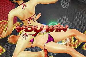 nina endures another pounding from the dominant mature latina woman in fantasy lezdom fight