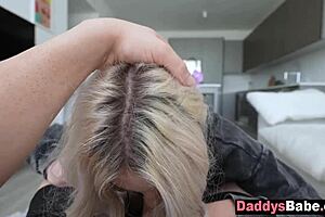 stepdad pounds stepdaughter pussy hard while stepmom's away taboo